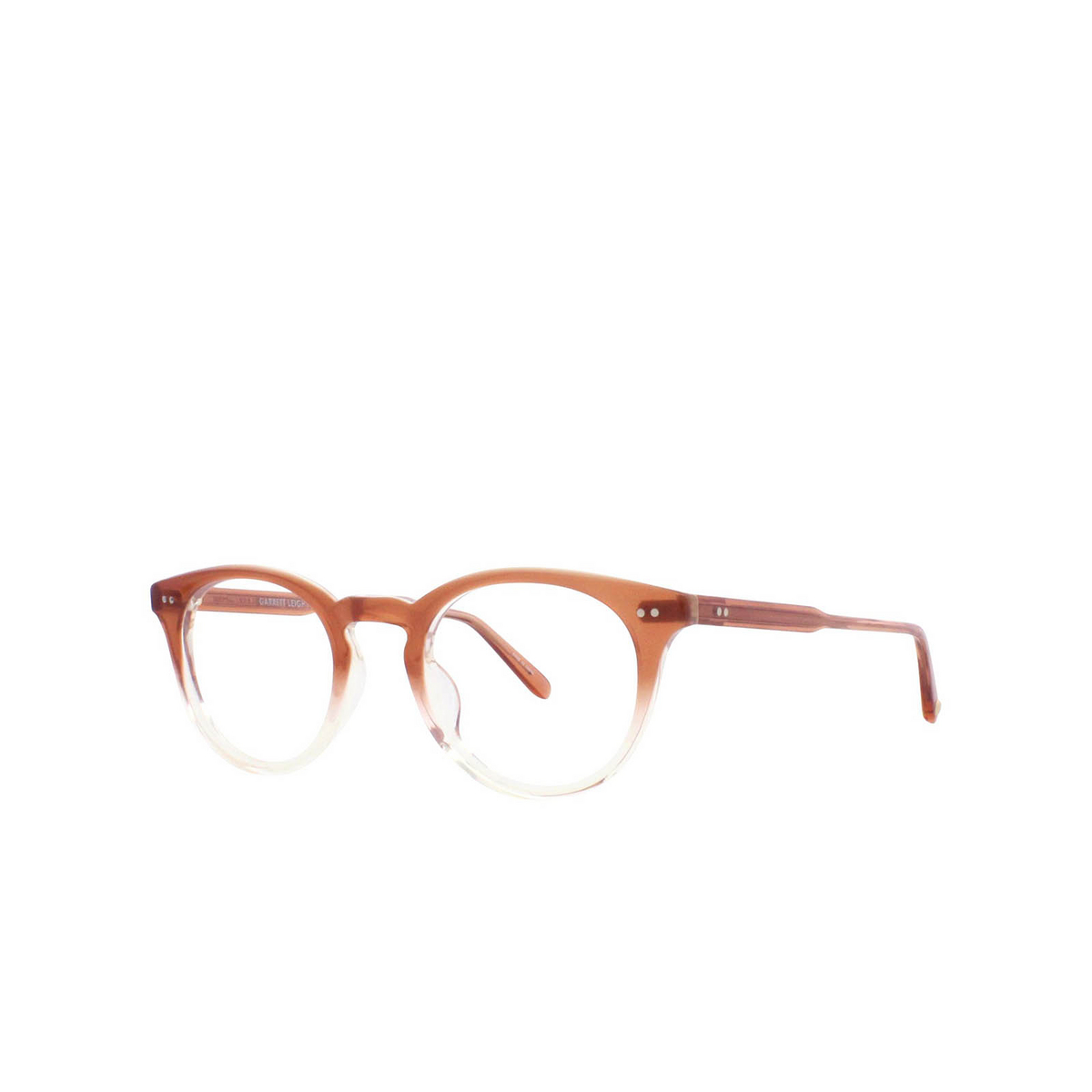 Garrett Leight ROSE Eyeglasses RF Rosé Fade - three-quarters view