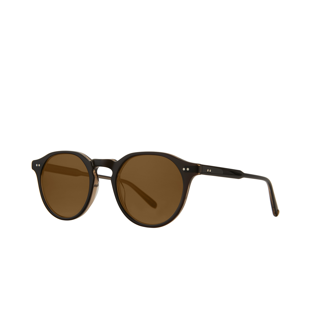 Garrett Leight® Round Sunglasses: Royce Sun color Bot/sfpbn Break On Through - three-quarters view