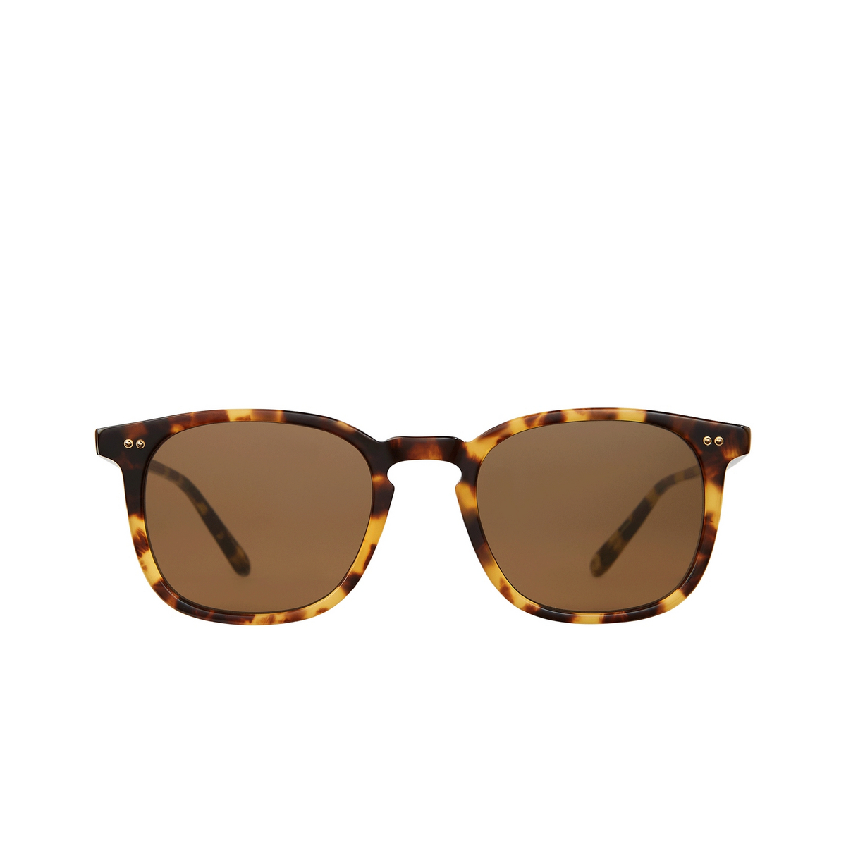 Garrett Leight® Square Sunglasses: Ruskin Sun color Bio Spt/bio Co Bio Spotted Tortoise/bio Copper - front view