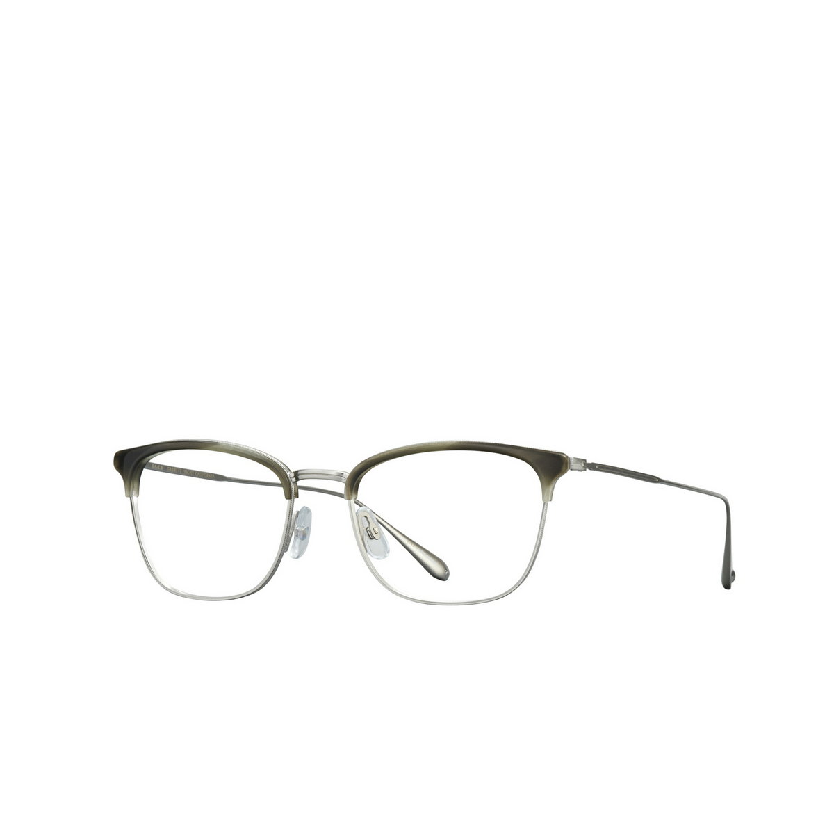 Garrett Leight TALBERT Eyeglasses MST-BS Moss Tortoise-Brushed Silver - three-quarters view