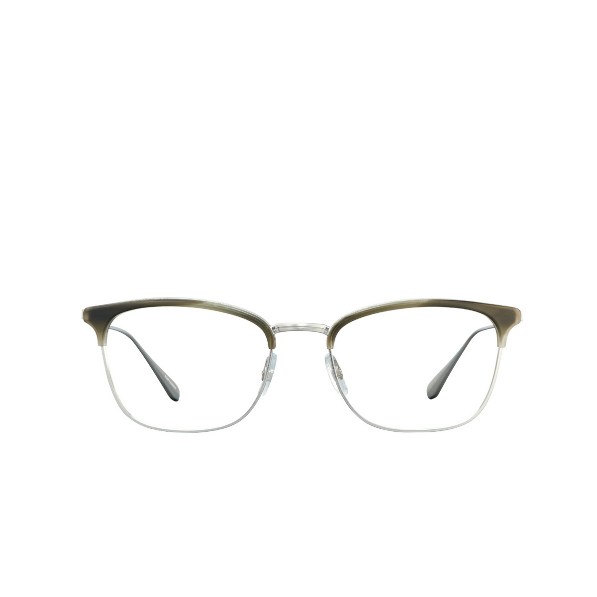 Garrett Leight TALBERT Eyeglasses MST-BS Moss Tortoise-Brushed Silver - front view