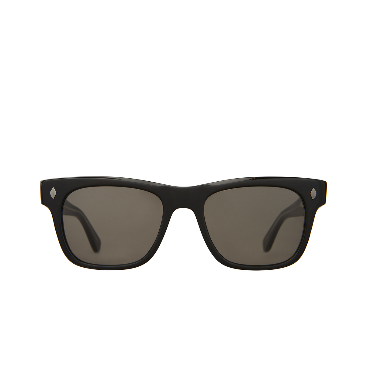 Garrett Leight® Square Sunglasses: Troubadour Sun color Bk/gry Black - front view