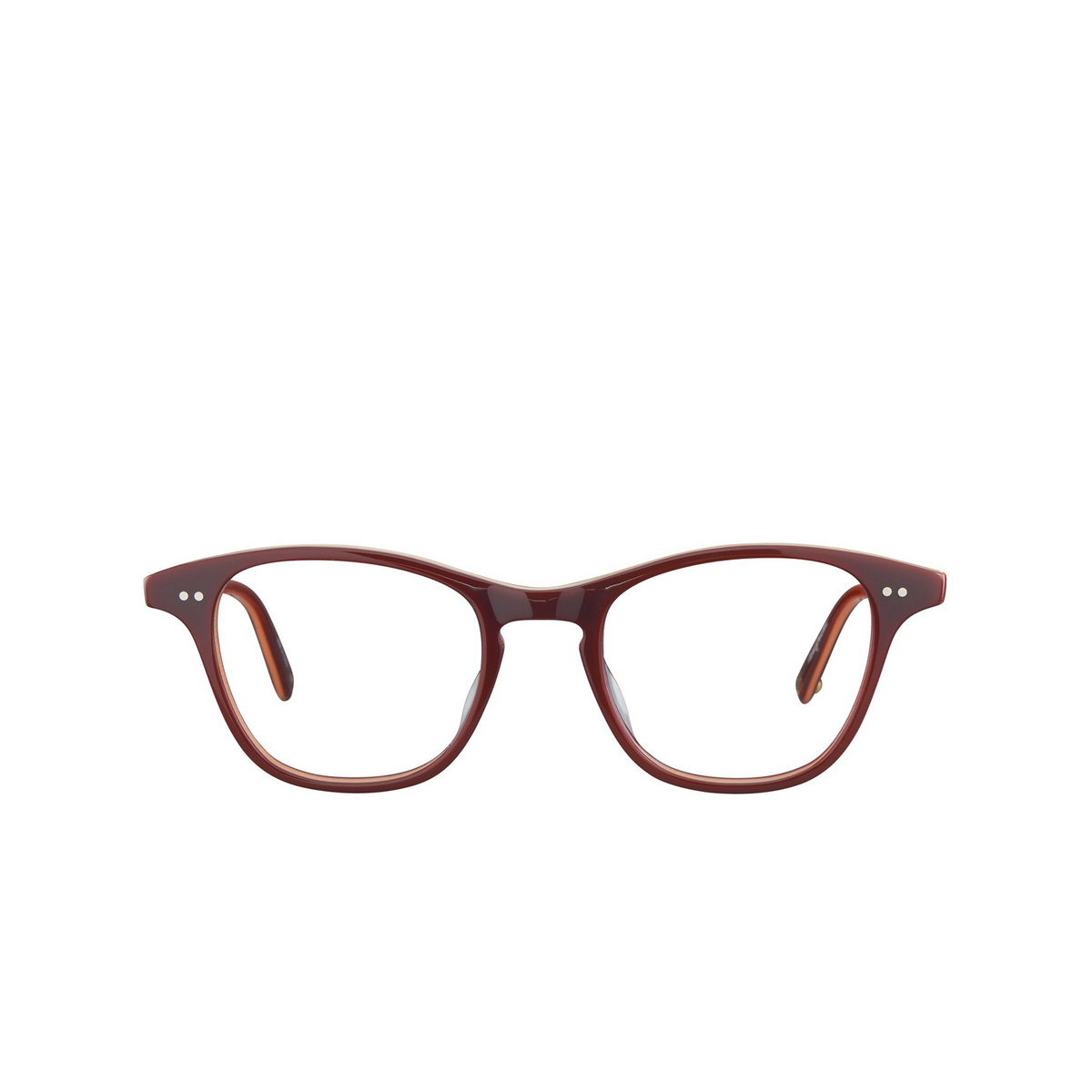 Garrett Leight VIENNA Eyeglasses BGST Burgundy Stripe - front view