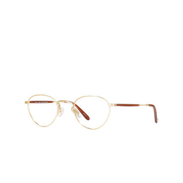 Garrett Leight WALGROVE M Eyeglasses G-CL gold-caramel laminate - three-quarters view