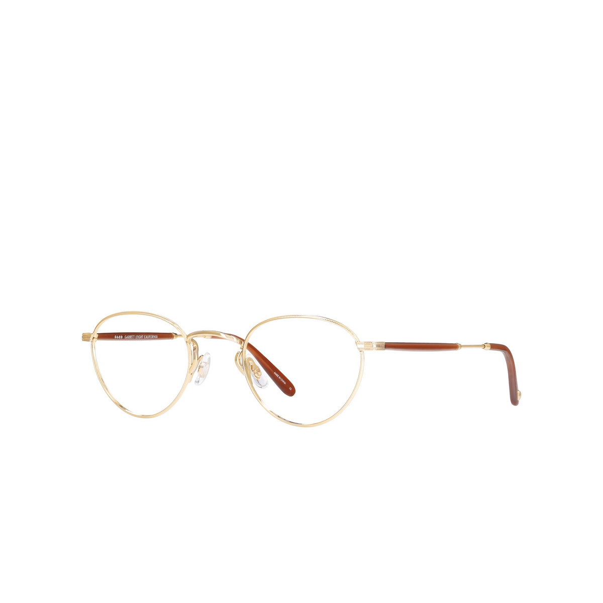 Garrett Leight WALGROVE M Eyeglasses G-CL Gold-Caramel Laminate - product thumbnail 2/3