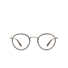 Garrett Leight WILSON Eyeglasses DKWR-BS-HZL dark wave rock-brushed silver-hazel - product thumbnail 1/4