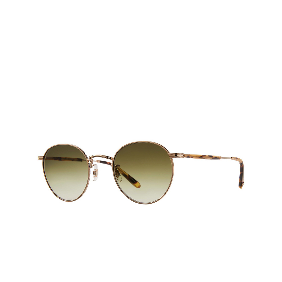 Garrett Leight WILSON M Sunglasses G-DKT/SFOG Gold-Dark Tortoise/Semi-Flat Olive Gradient - three-quarters view