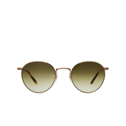Garrett Leight® Round Sunglasses: Wilson M Sun color G-dkt/sfog Gold-dark Tortoise/semi-flat Olive Gradient 