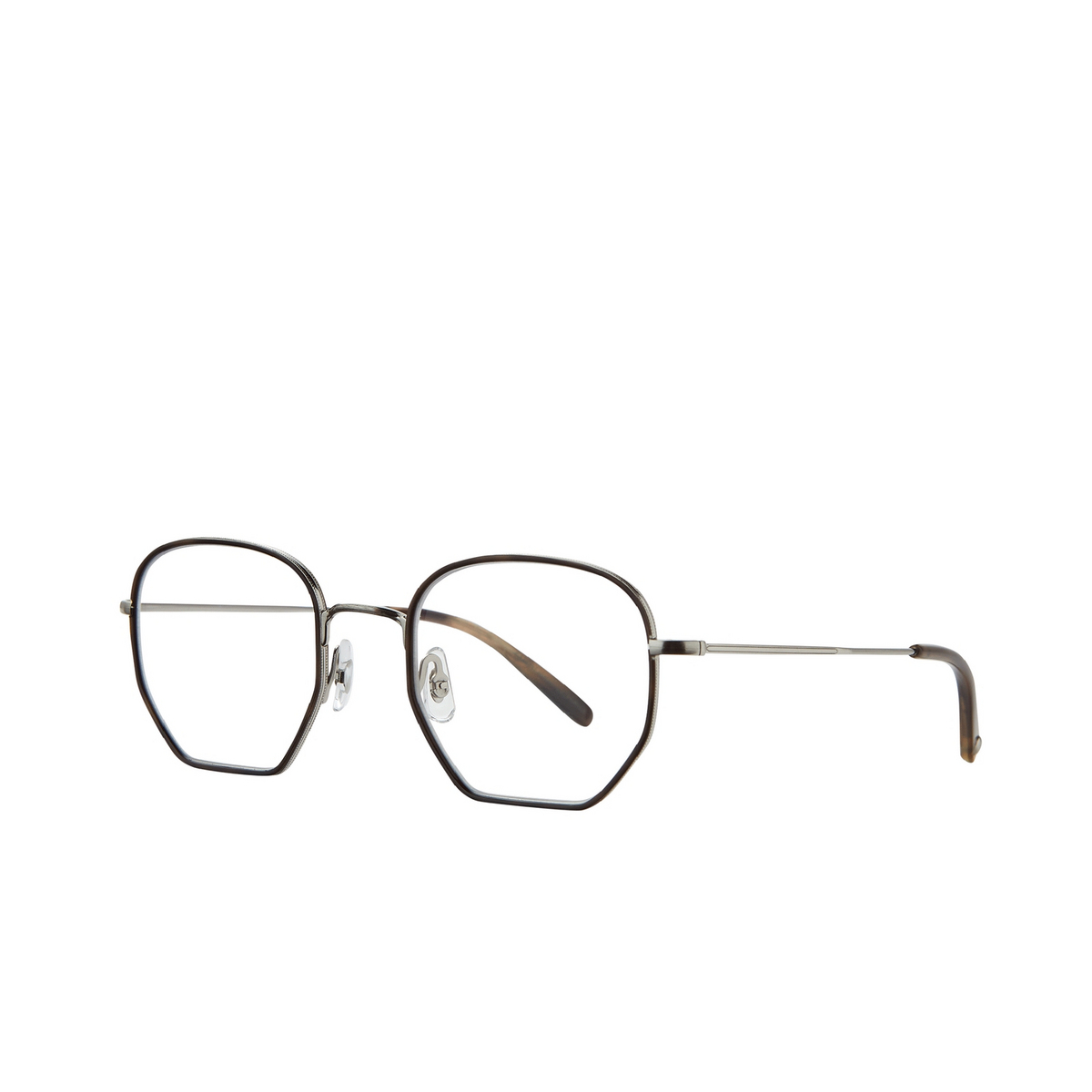 Garrett Leight® Irregular Eyeglasses: Woodlawn color Bio Hpto-bs-at Bio Hopps Tortoise-brushed Silver-army Tortoise - three-quarters view