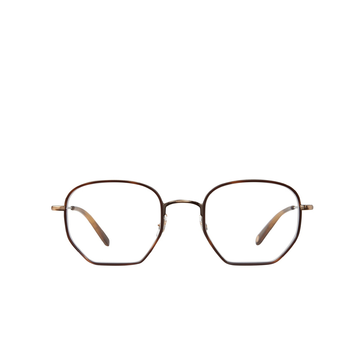 Garrett Leight® Irregular Eyeglasses: Woodlawn color Bio Mgt-g-bto Bio Marigold Tortoise-brushed Gold-blonde Tortoise - front view