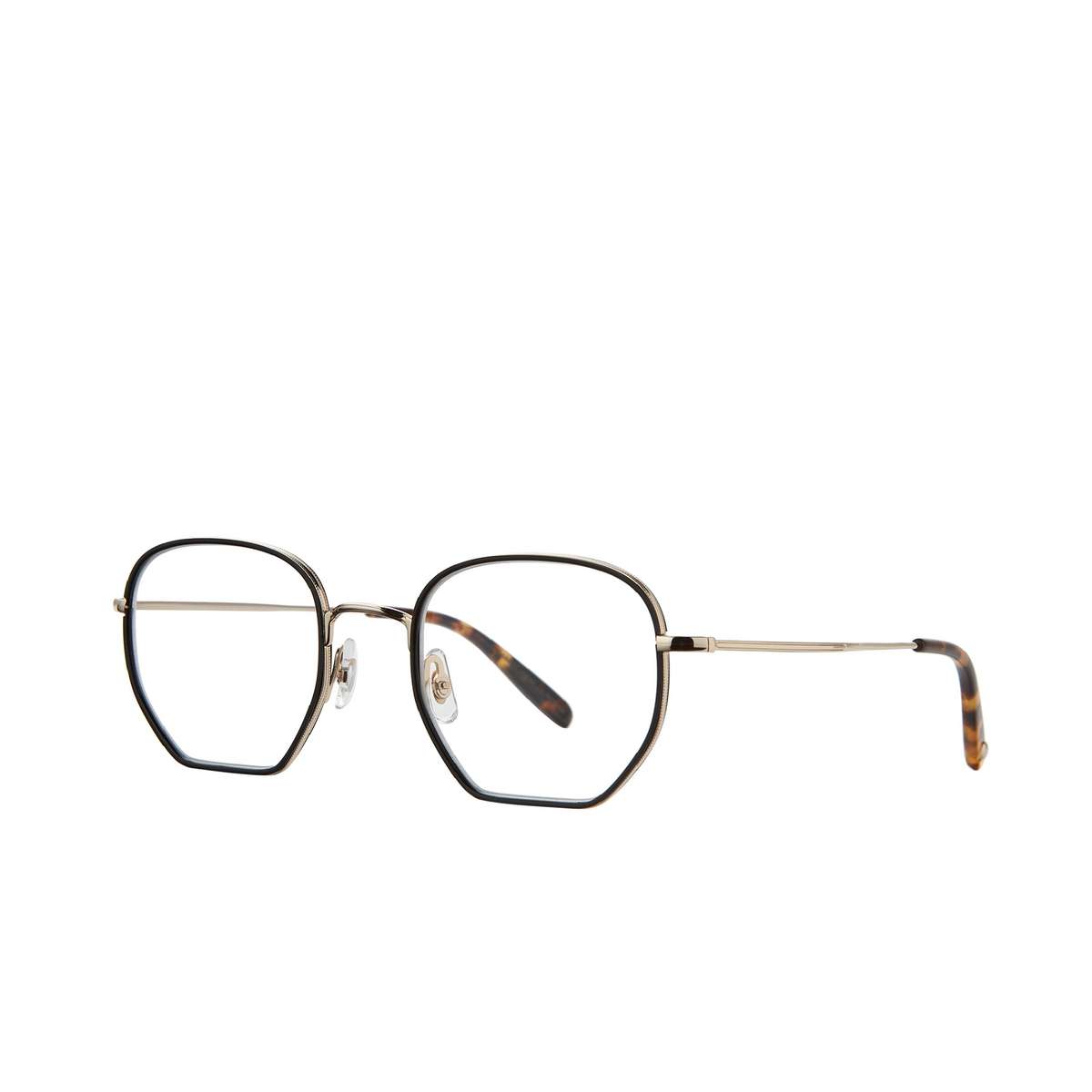 Garrett Leight® Irregular Eyeglasses: Woodlawn color Bio Te-g-spt Bio Tiger Eye-gold-spotted Tortoise - three-quarters view