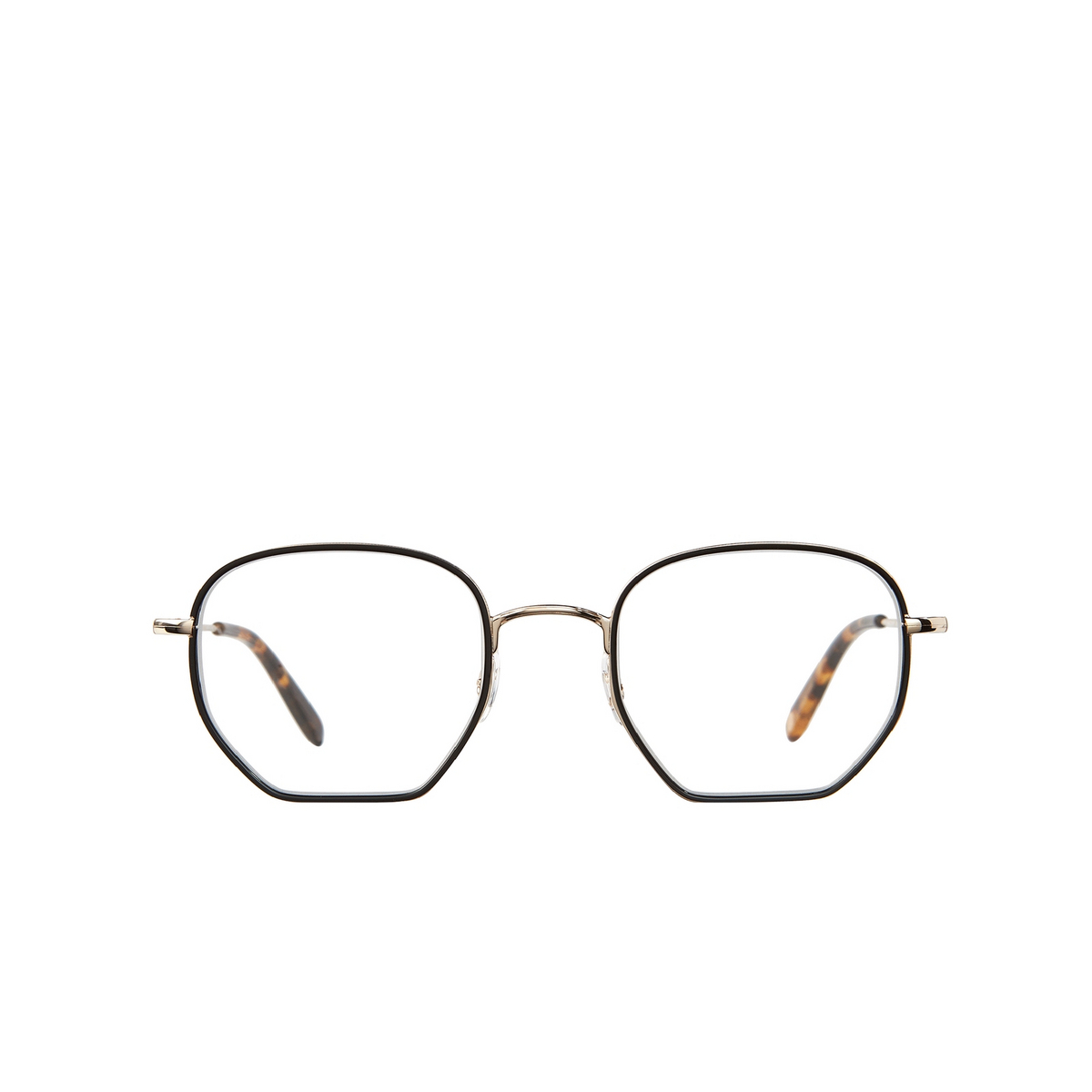 Garrett Leight® Irregular Eyeglasses: Woodlawn color Bio Tiger Eye-gold-spotted Tortoise Bio Te-g-spt - front view.