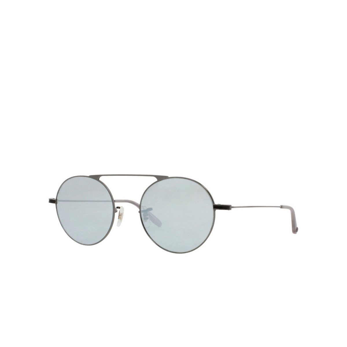 Garrett Leight ZENO M Sunglasses C-TH/CM Chrome Thistle - three-quarters view