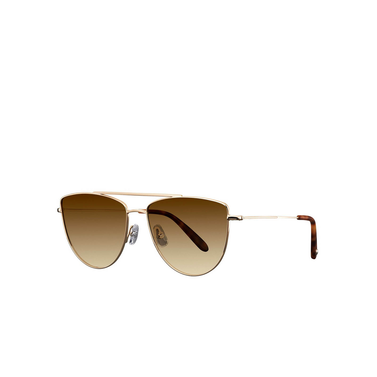 Garrett Leight ZEPHYR Sunglasses G-MDHT/SFSEG Gold Matte Dark Honey Tortoise - three-quarters view
