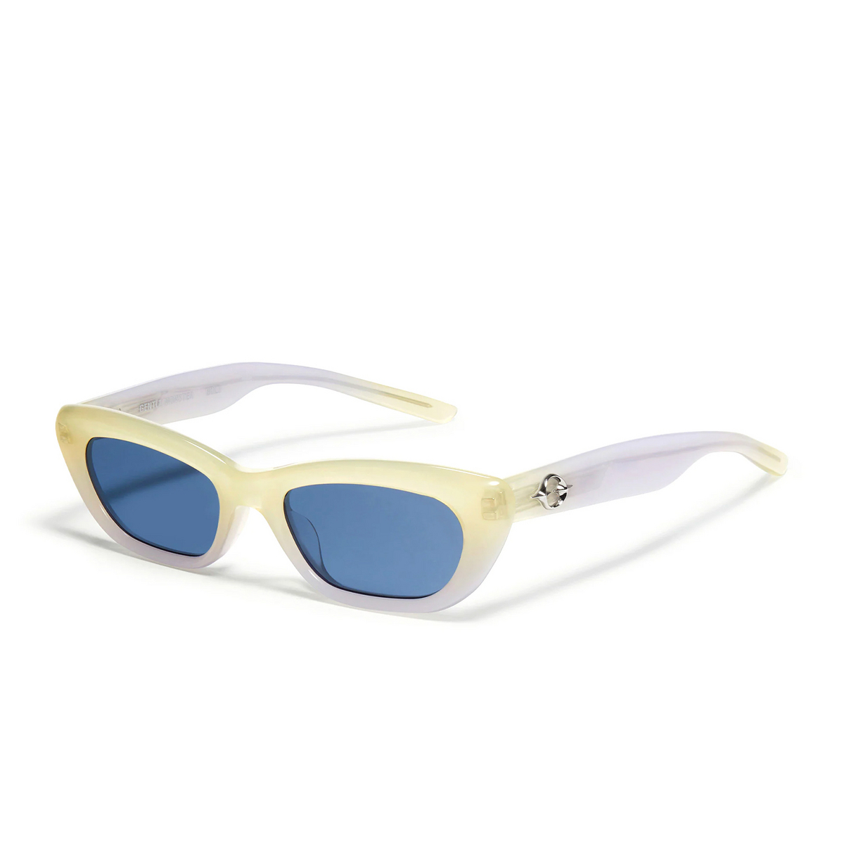 Gentle Monster 27AND 7 Sunglasses YVG1 Yellow & Violet - three-quarters view