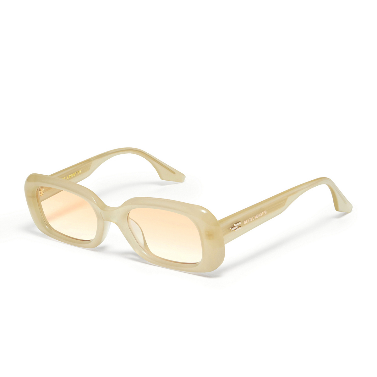 Gentle Monster BLISS Sunglasses IC1OR Ivory - three-quarters view