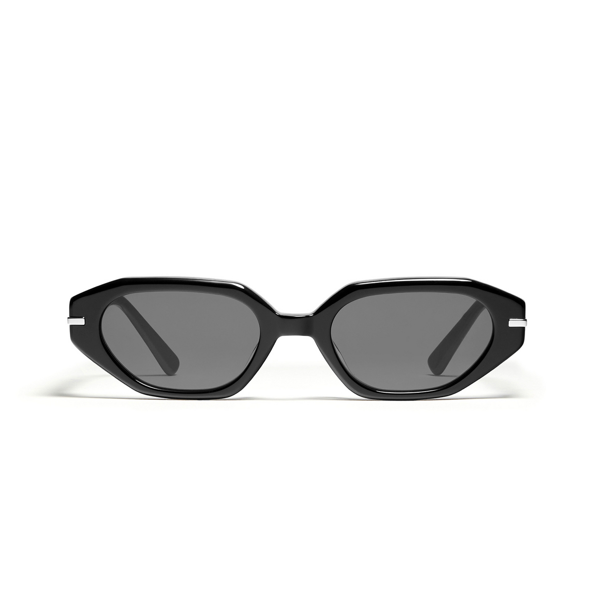 Gentle Monster® Irregular Sunglasses: Corsica color Black 01 - front view.