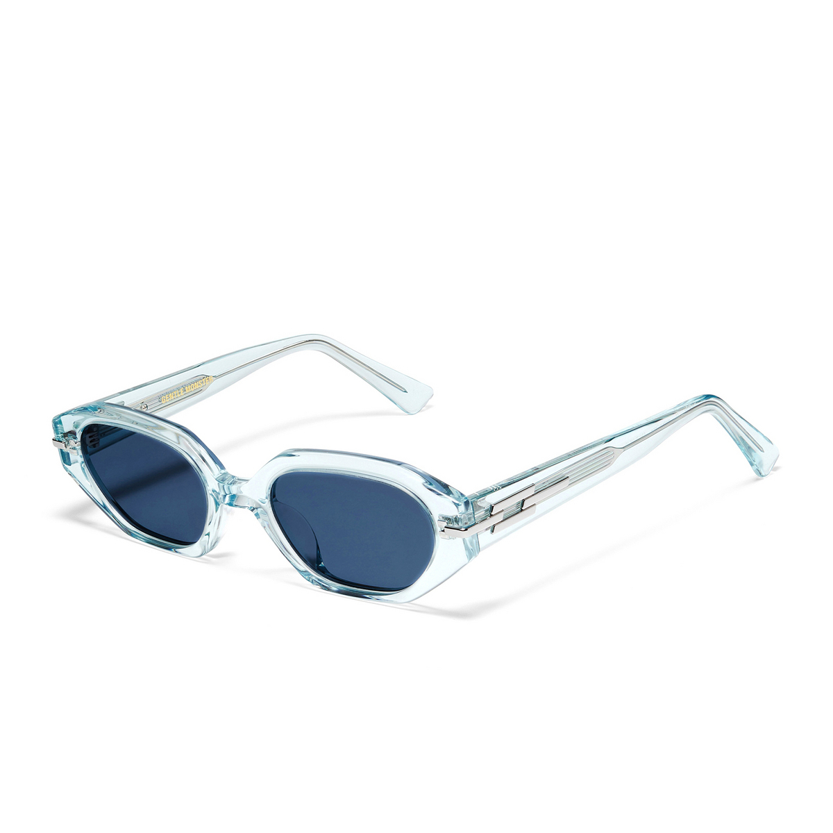 Gentle Monster® Irregular Sunglasses: Corsica color Blue BLC4 - three-quarters view.