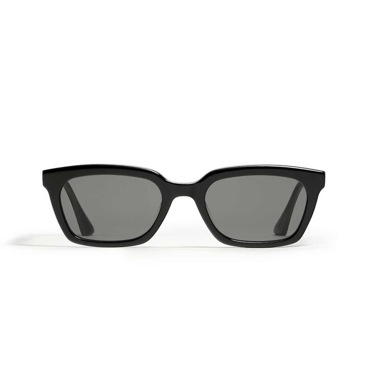 Gentle Monster® Square Sunglasses: Didion color Black 01 - front view.