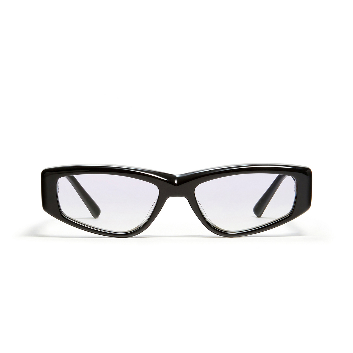 Gentle Monster® Cat-eye Sunglasses: Duru color Black 01VYG - front view.