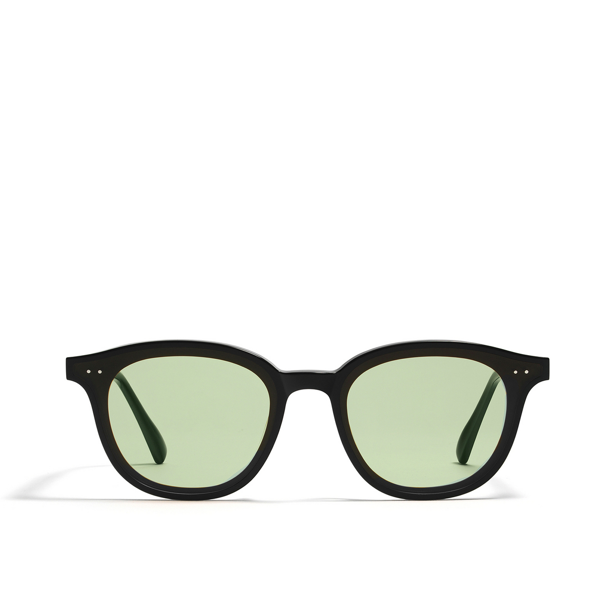 Gentle Monster® Square Sunglasses: Lang color Black 01-K - front view.