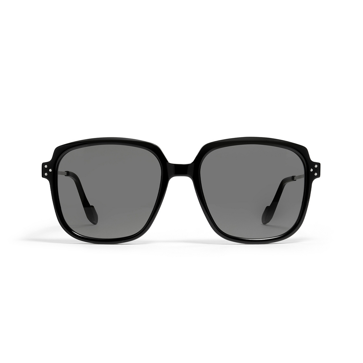 Gentle Monster® Square Sunglasses: Millie color Black 01 - front view.