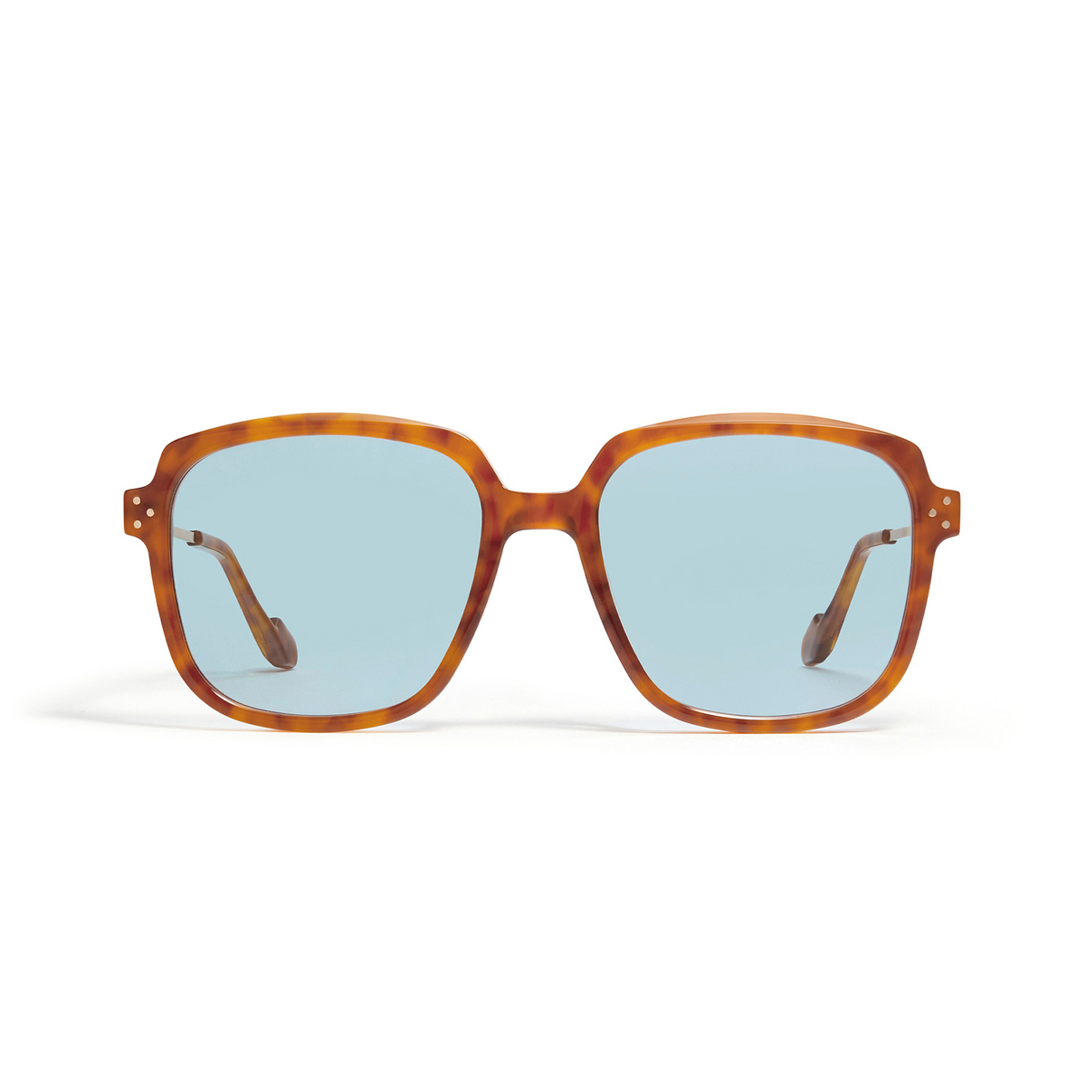 Gentle Monster® Square Sunglasses: Millie color Brown Tortoise L1 - front view.