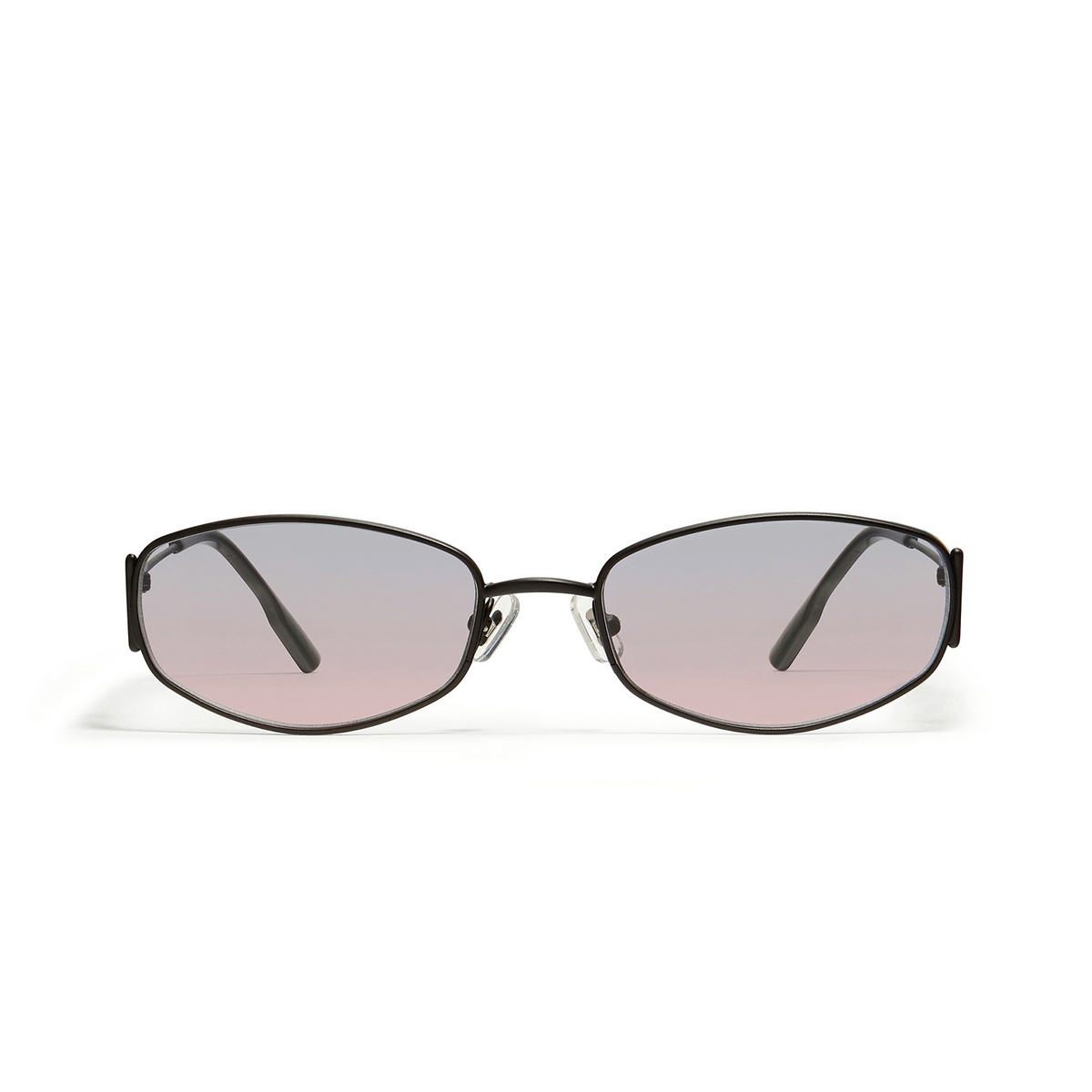 Gentle Monster® Oval Sunglasses: Moneta color Black M01 - front view.