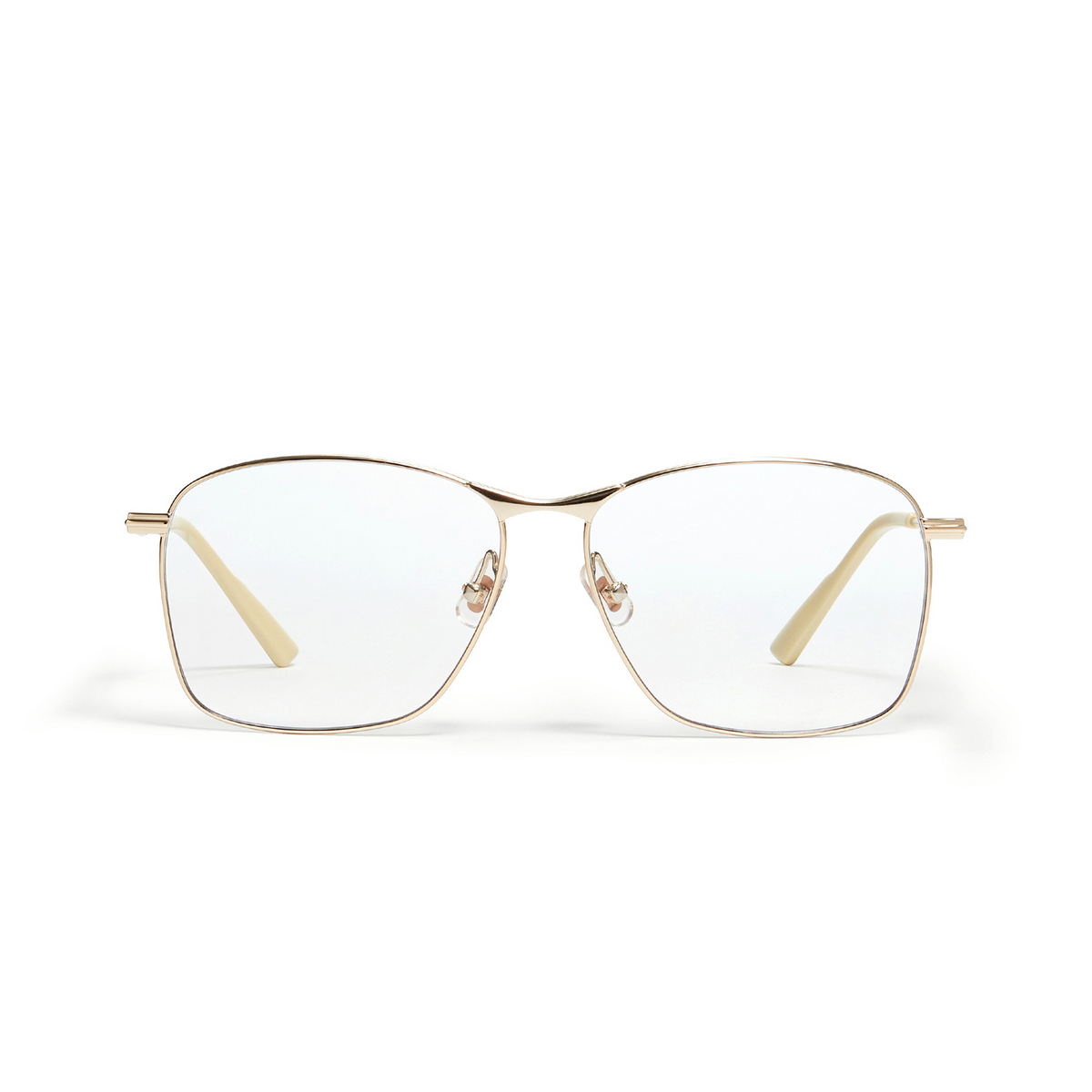 Gentle Monster® Square Sunglasses: Mora color Gold 031 - front view.