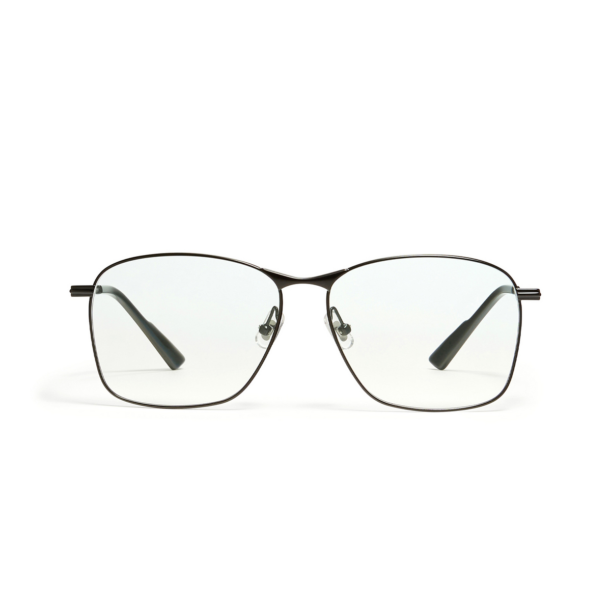 Gentle Monster® Square Sunglasses: Mora color Black M01 - front view.