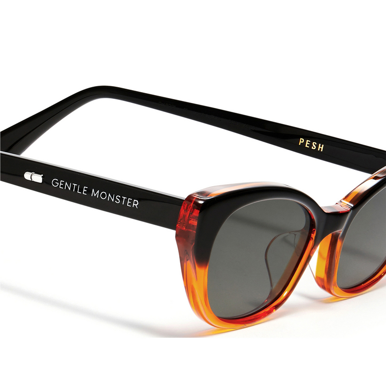 Gentle Monster PESH Sunglasses BOG1 orange gradient black - 3/5