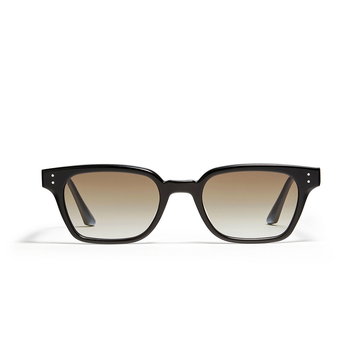 Gentle Monster® Square Sunglasses: Roudy color Black 01DBG - front view.