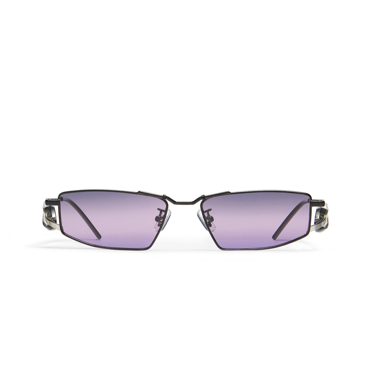 Gentle Monster® Rectangle Sunglasses: Seydoux color Black M01 - front view.