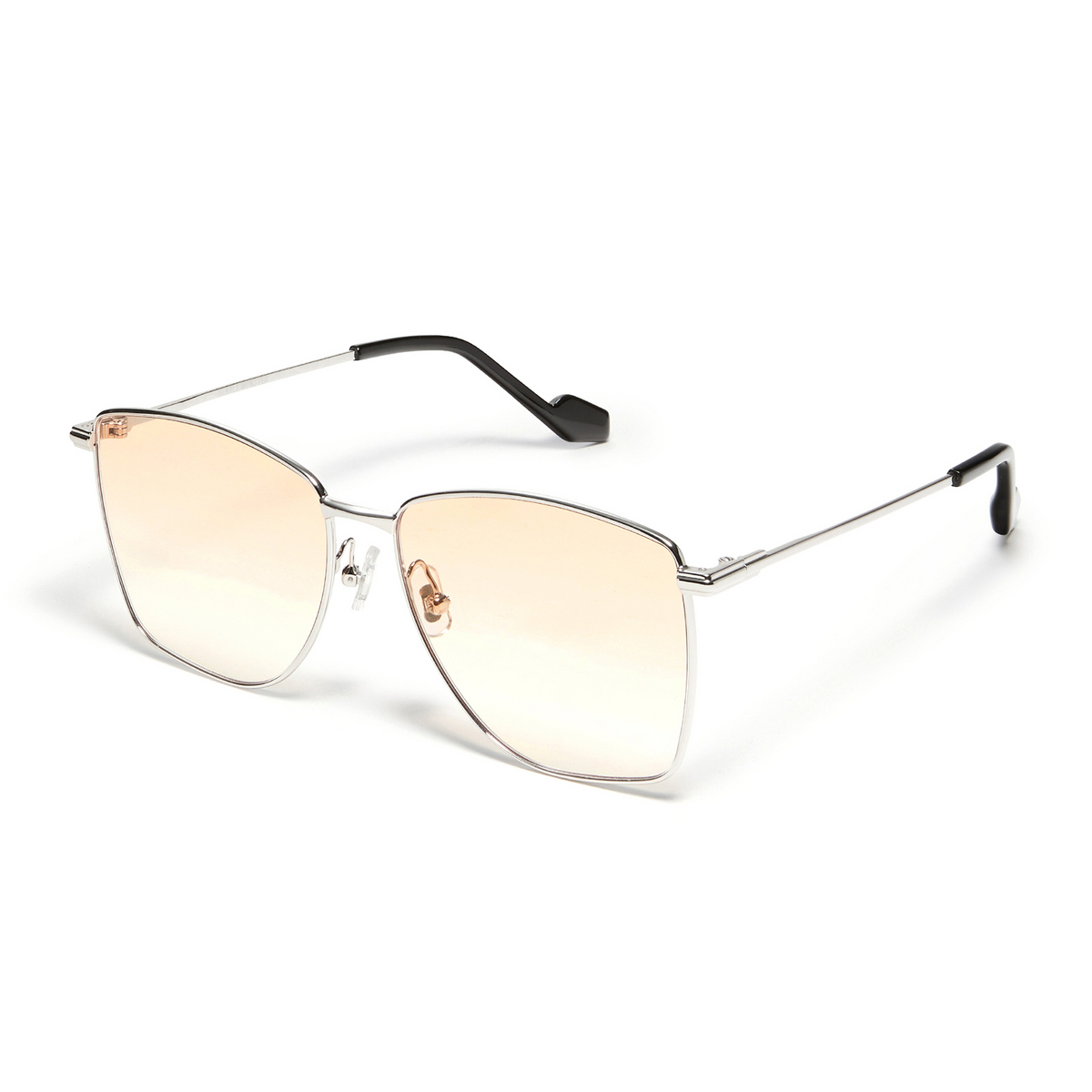 Gentle Monster SID Sunglasses 02OR Silver - three-quarters view
