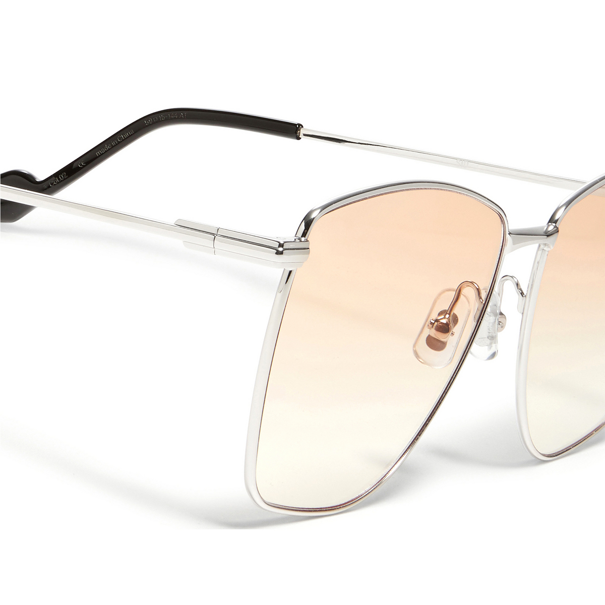 Gentle Monster® Square Sunglasses: Sid color 02OR Silver - product thumbnail 3/4