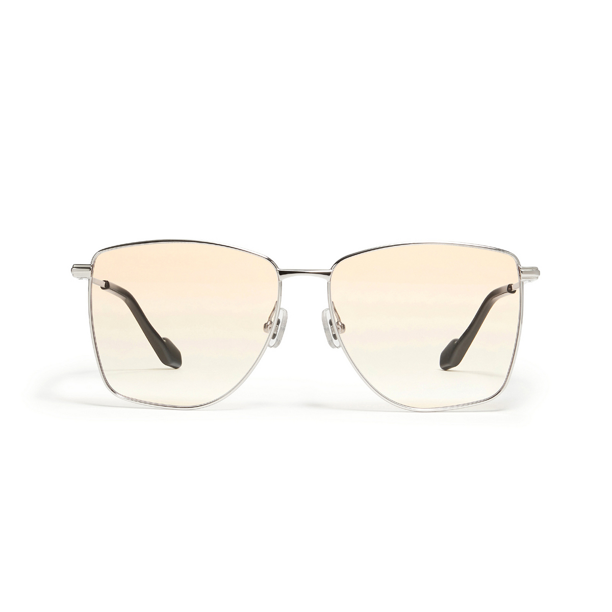 Gentle Monster® Square Sunglasses: Sid color 02OR Silver - front view
