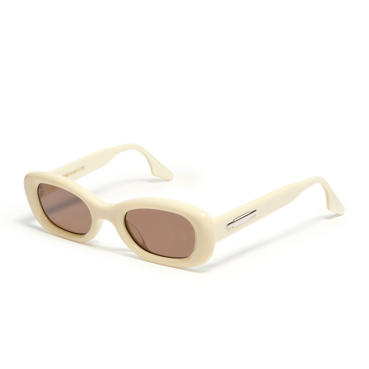 Gentle Monster® Oval Sunglasses: Tambu color Yellow Y4 - three-quarters view.