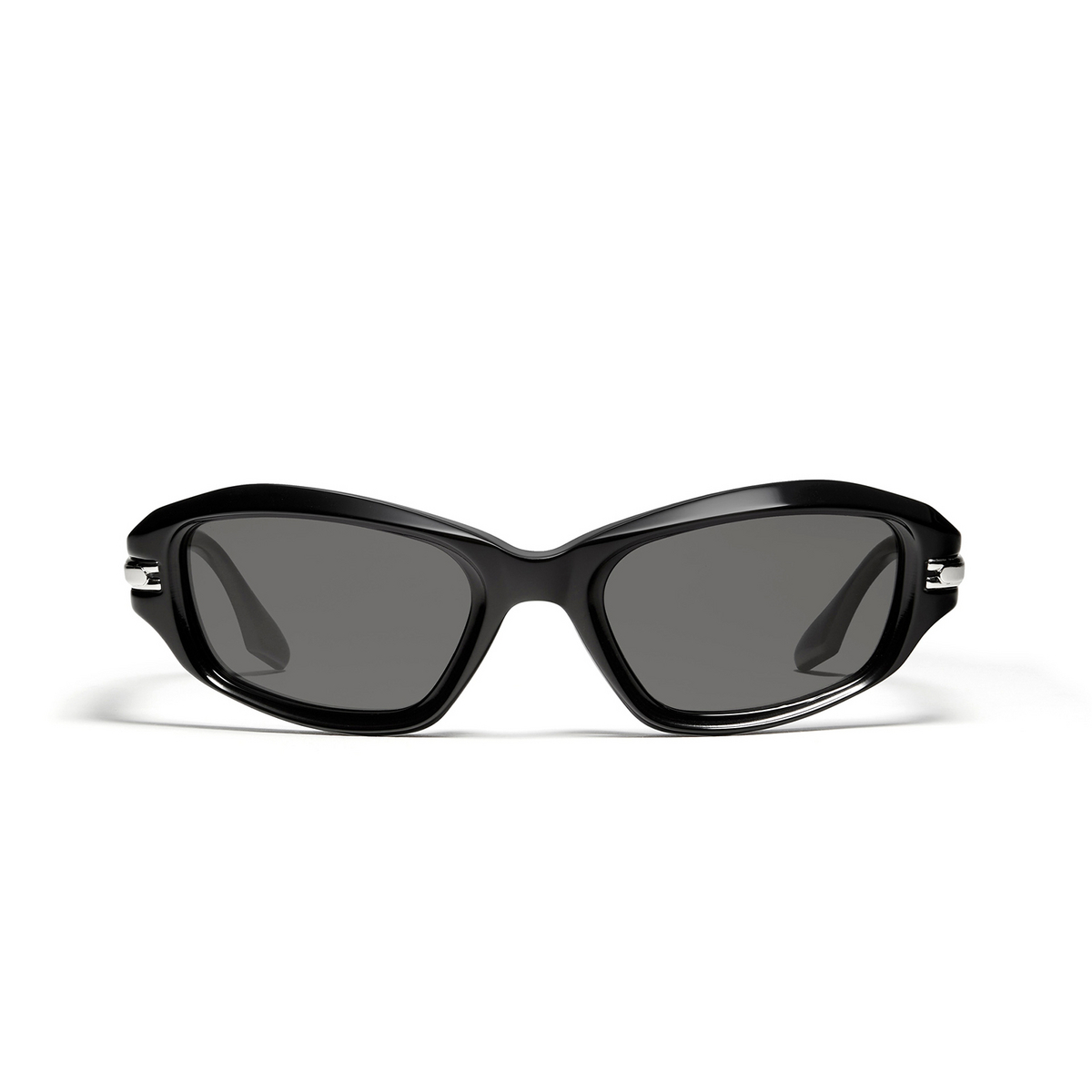 Gentle Monster® Mask Sunglasses: Tidan color Black 01 - front view.