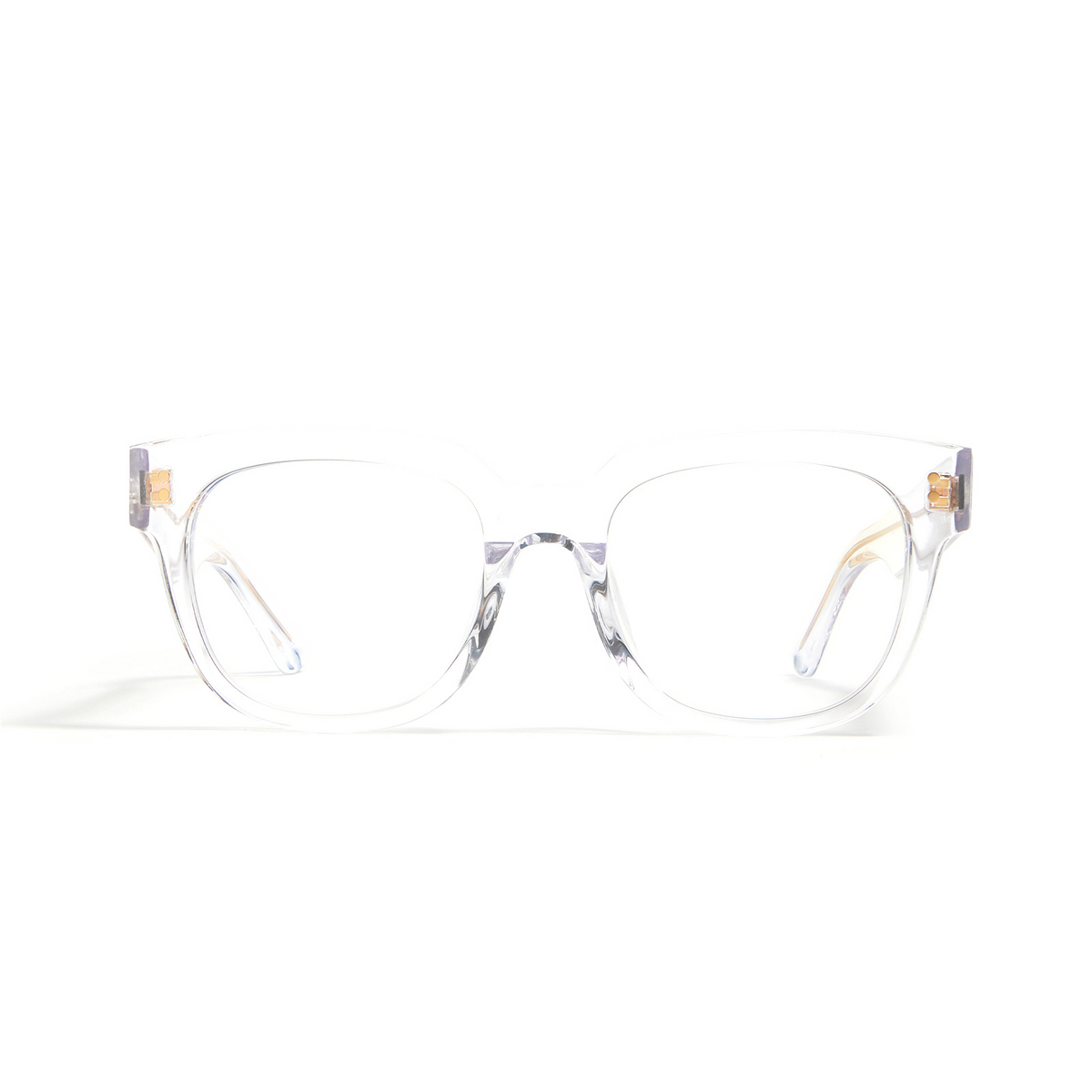 Gentle Monster® Square Eyeglasses: Una color Clear C N-C1 - front view.