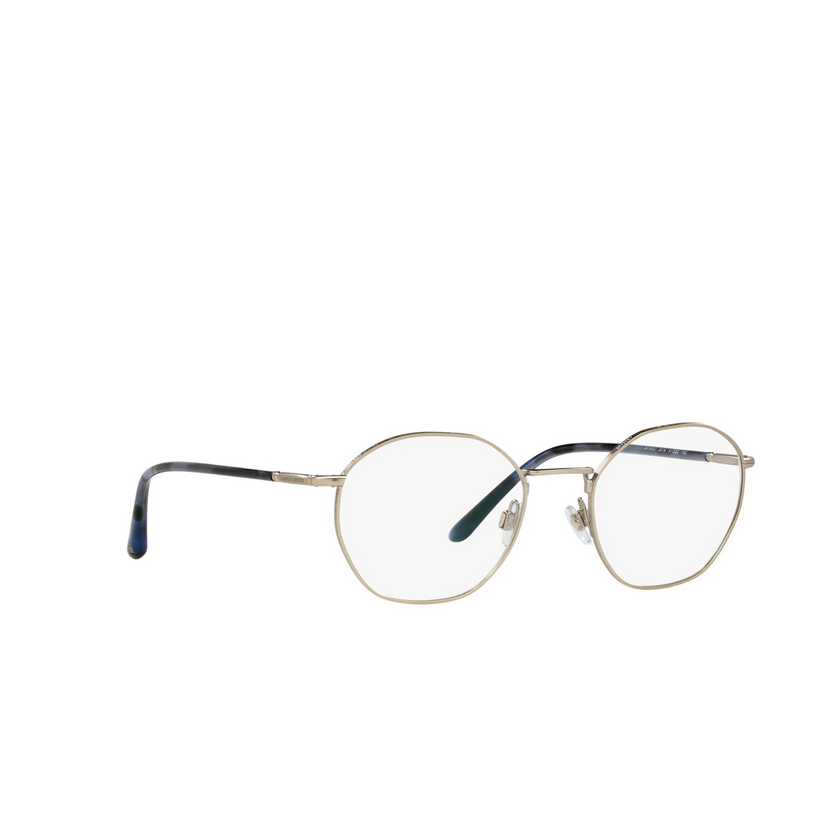 Giorgio Armani AR5107 Eyeglasses 3004 Matte Rose Gold - three-quarters view