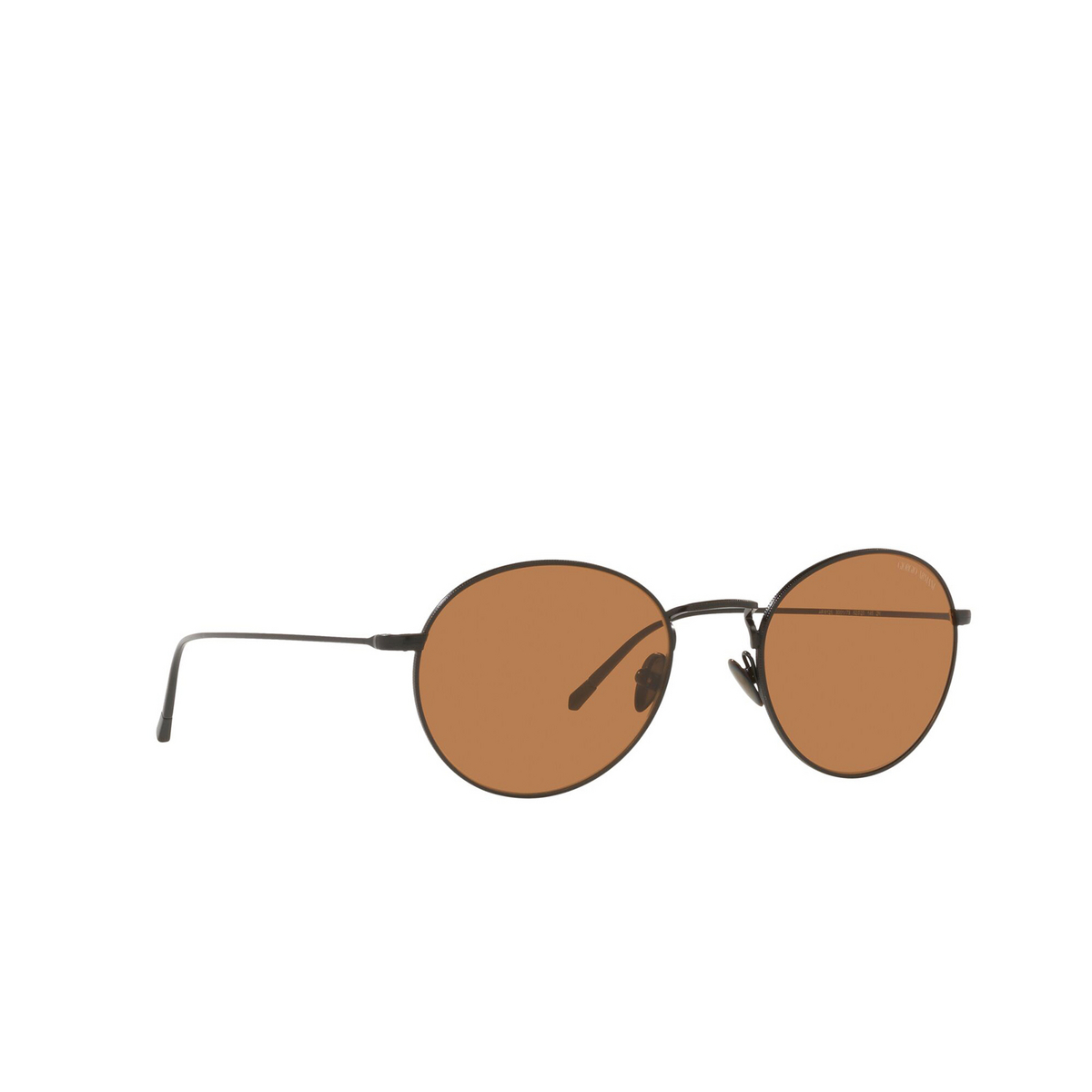 Giorgio Armani® Oval Sunglasses: AR6125 color Matte Black 300173 - three-quarters view.