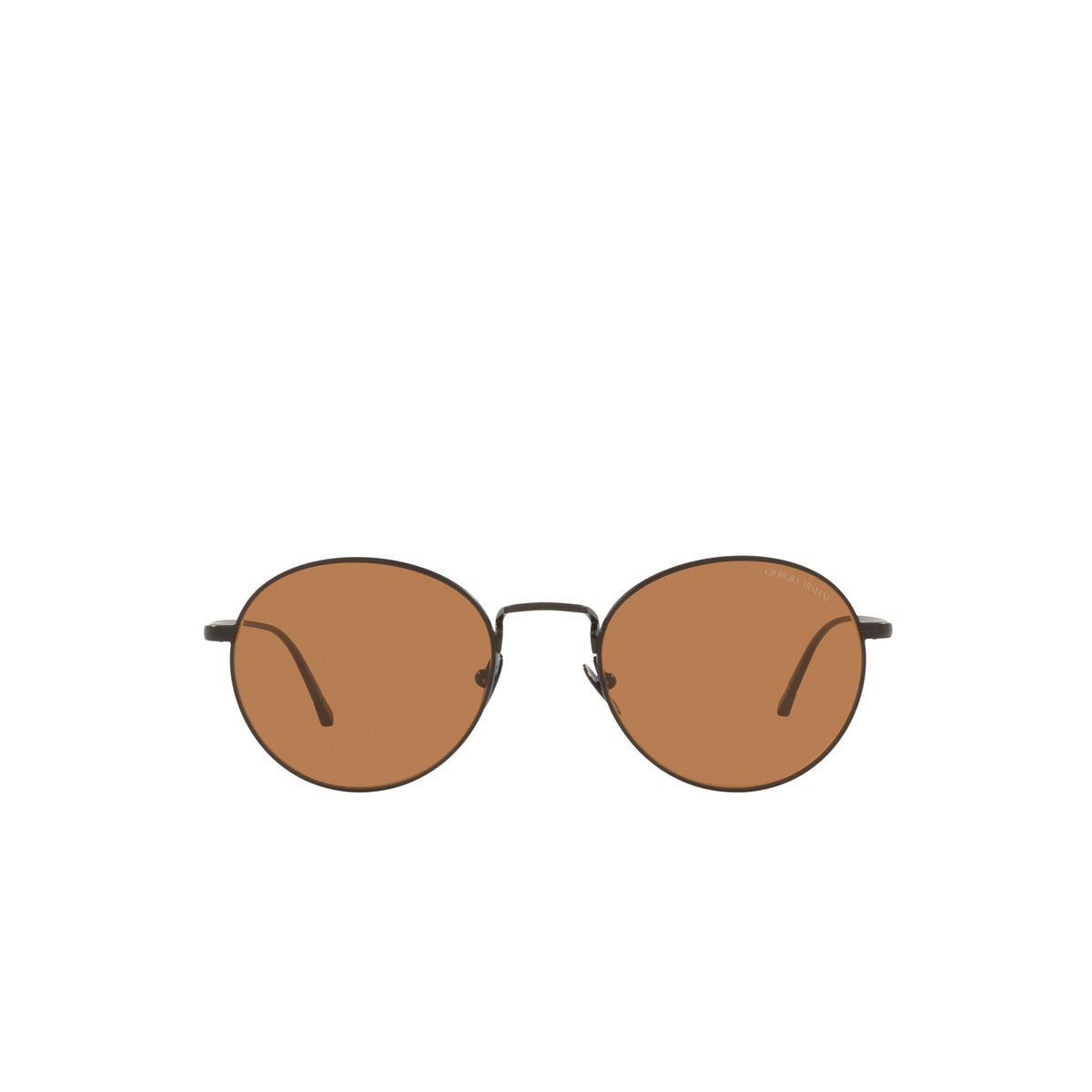 Giorgio Armani® Oval Sunglasses: AR6125 color Matte Black 300173 - front view.
