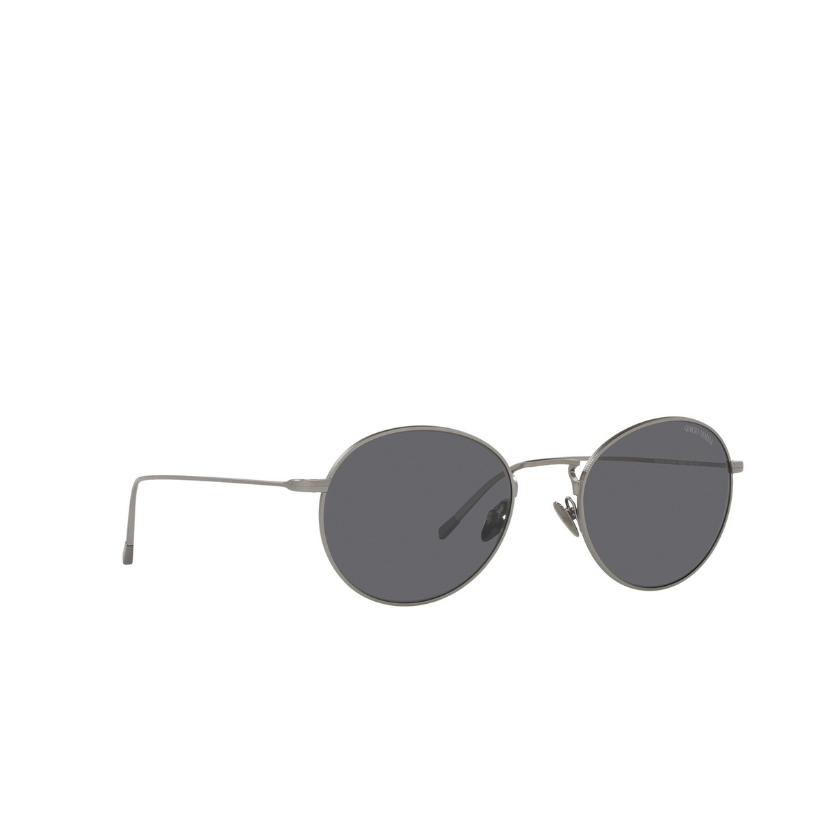 Giorgio Armani AR6125 Sunglasses 300381 Matte Gunmetal - three-quarters view
