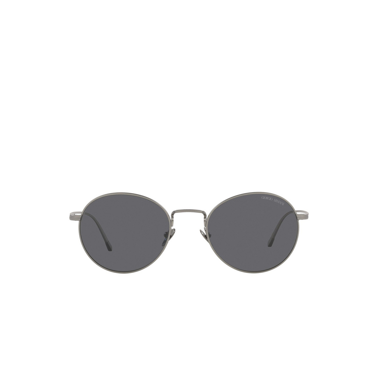 Giorgio Armani® Oval Sunglasses: AR6125 color Matte Gunmetal 300381 - front view.