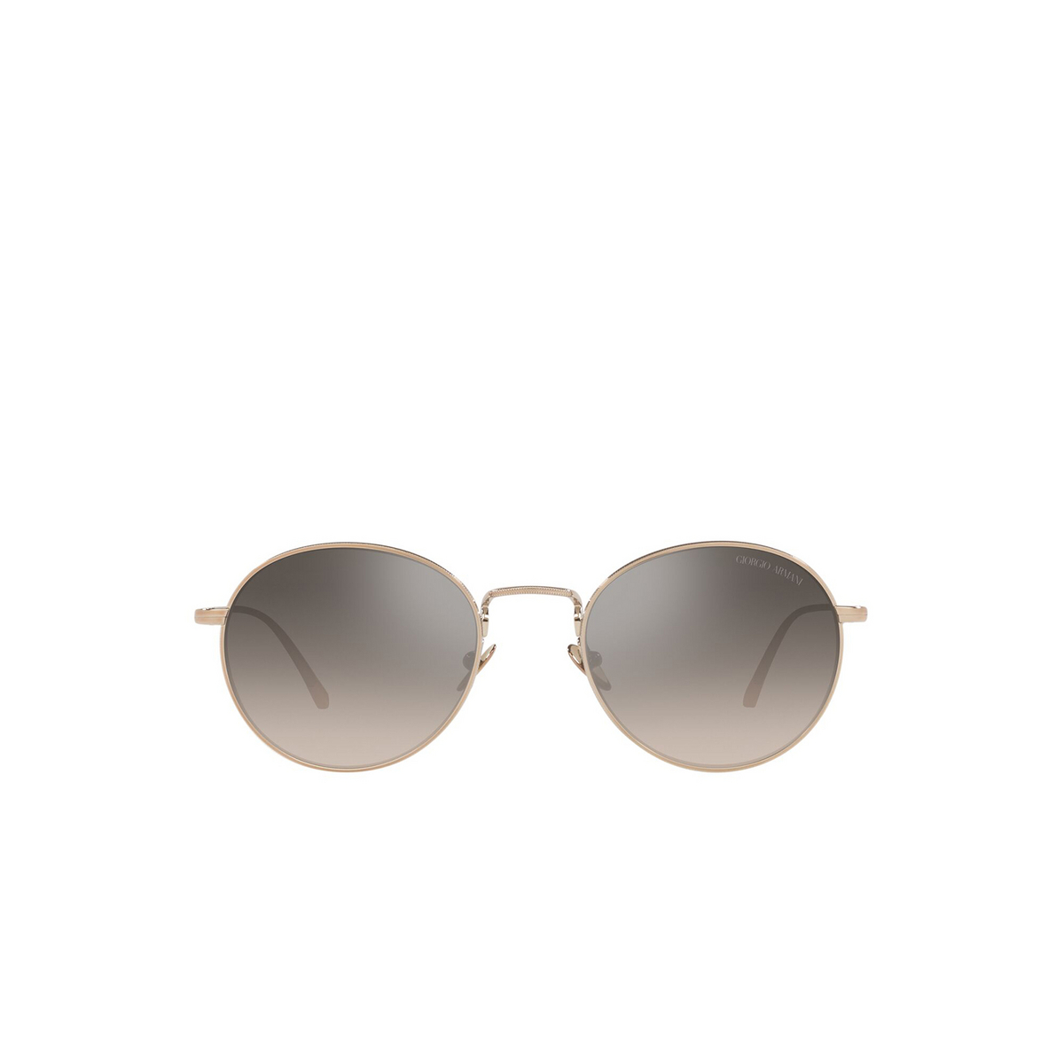 Giorgio Armani® Oval Sunglasses: AR6125 color Rose Gold 30116I - front view.