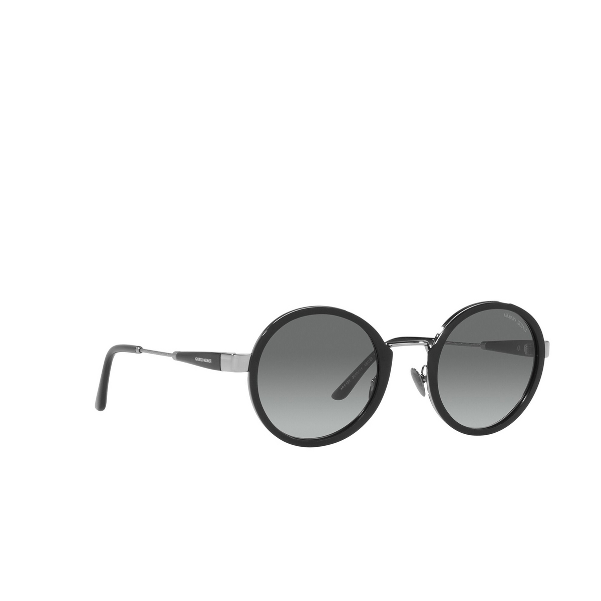 Giorgio Armani AR6133 Sunglasses 301011 Gunmetal - three-quarters view