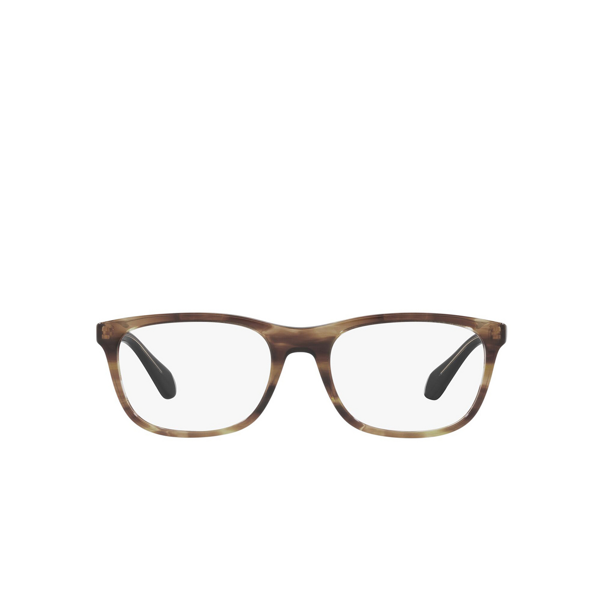 Giorgio Armani® Rectangle Eyeglasses: AR7215 color 5941 Striped Honey - front view