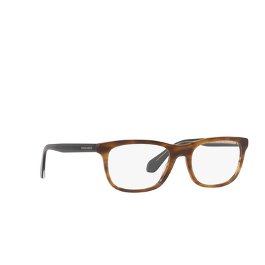 Giorgio Armani AR7215 Eyeglasses 5942 opal striped brown - three-quarters view