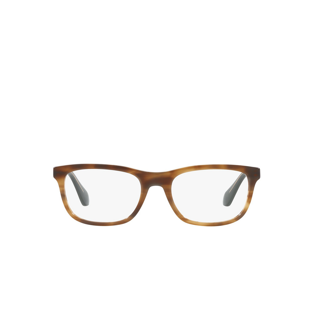 Giorgio Armani® Rectangle Eyeglasses: AR7215 color Opal Striped Brown 5942 - front view.
