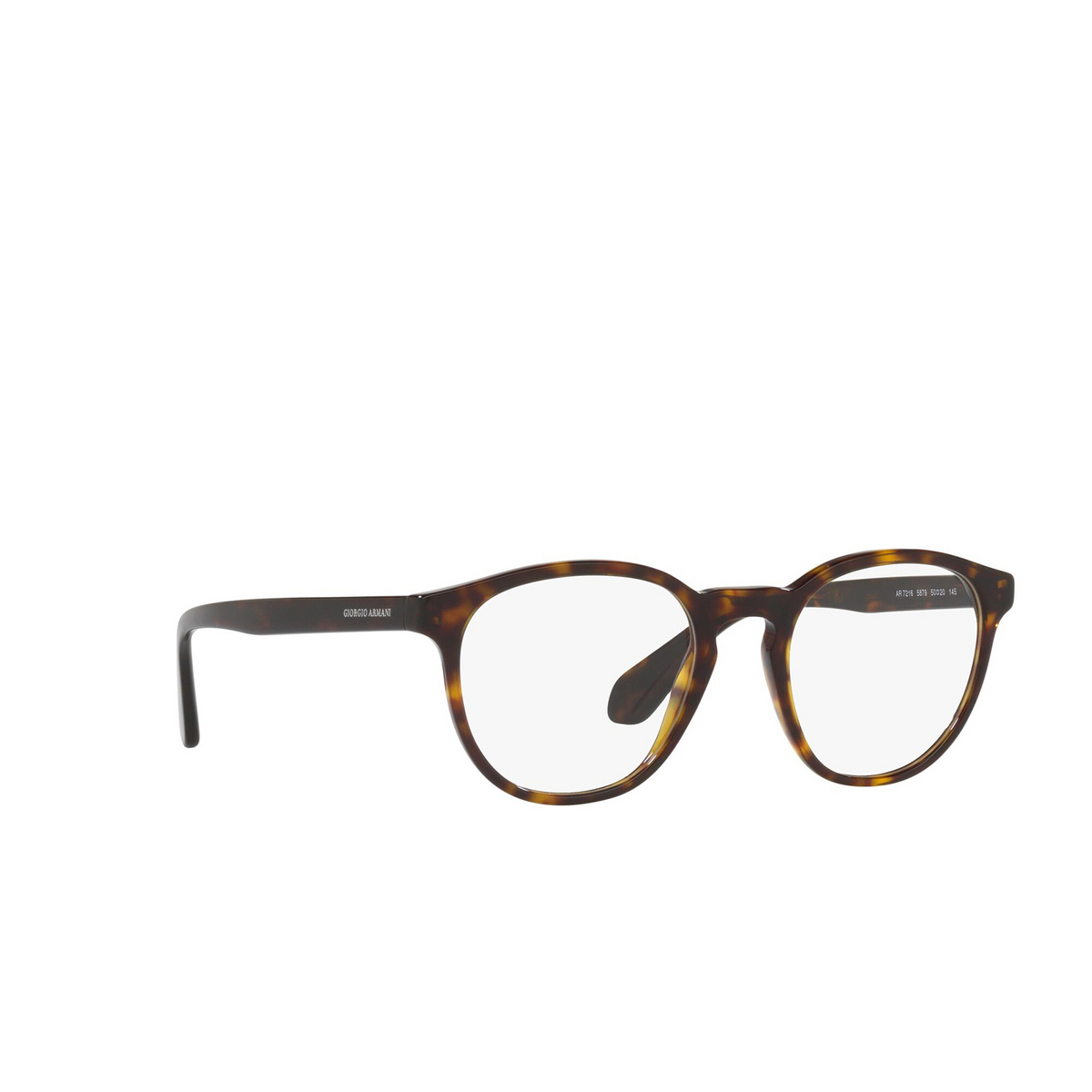 Giorgio Armani AR7216 Eyeglasses 5879 Shiny Havana - three-quarters view